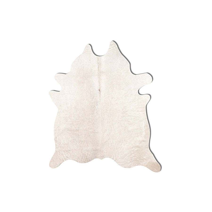 Geneva Cowhide Rug Off-White 6x7 Natural 1-Piece Area Rug Image 1