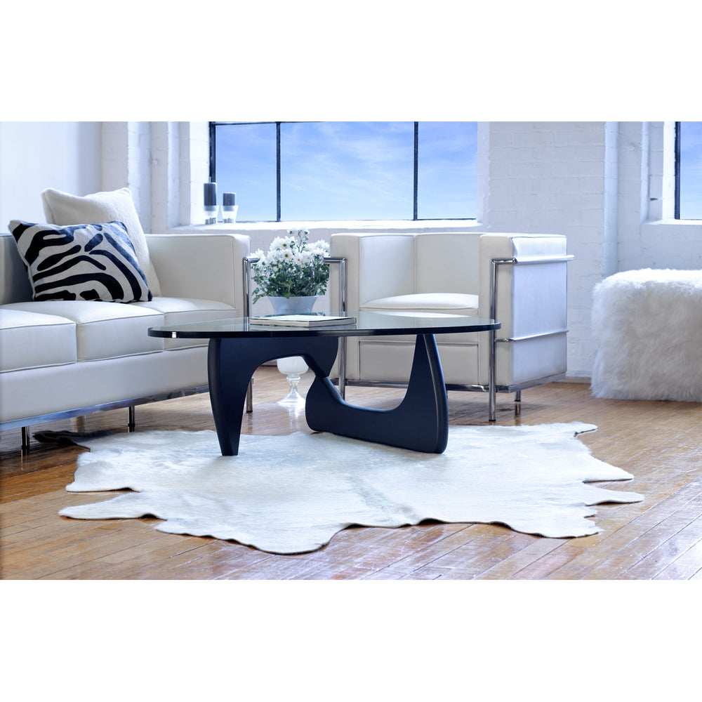 Geneva Cowhide Rug Off-White 6x7 Natural 1-Piece Area Rug Image 2