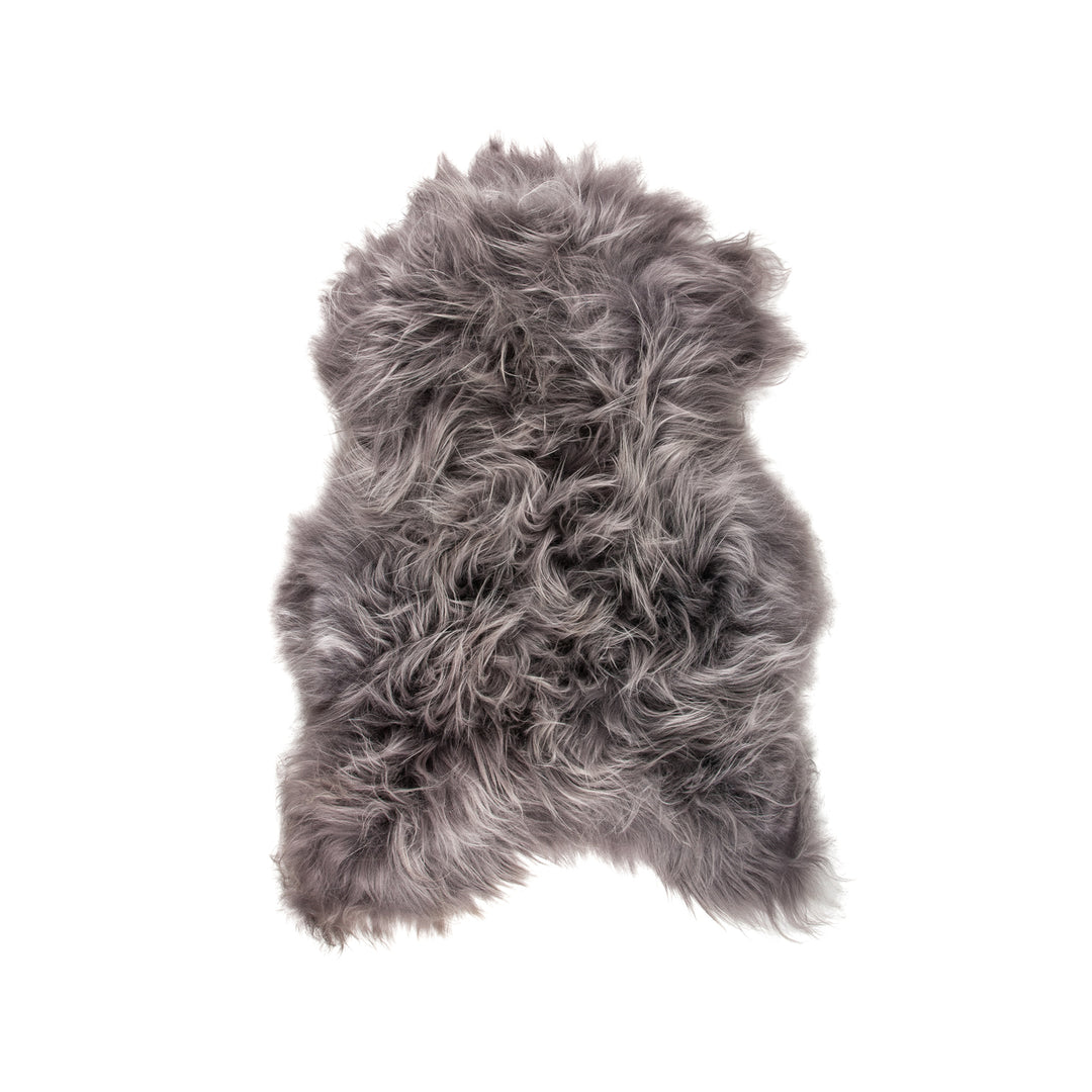 Icelandic Sheepskin Rug Grey 2x3 Long-Haired Single Piece Decor 100% Wool Image 1