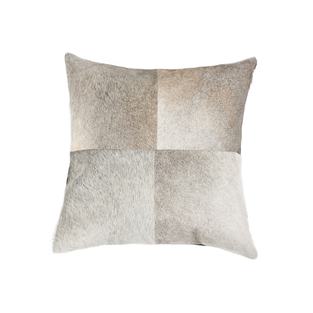 Natural Torino Cowhide Pillow 18x18 Gold Tan Quattro Design Image 3