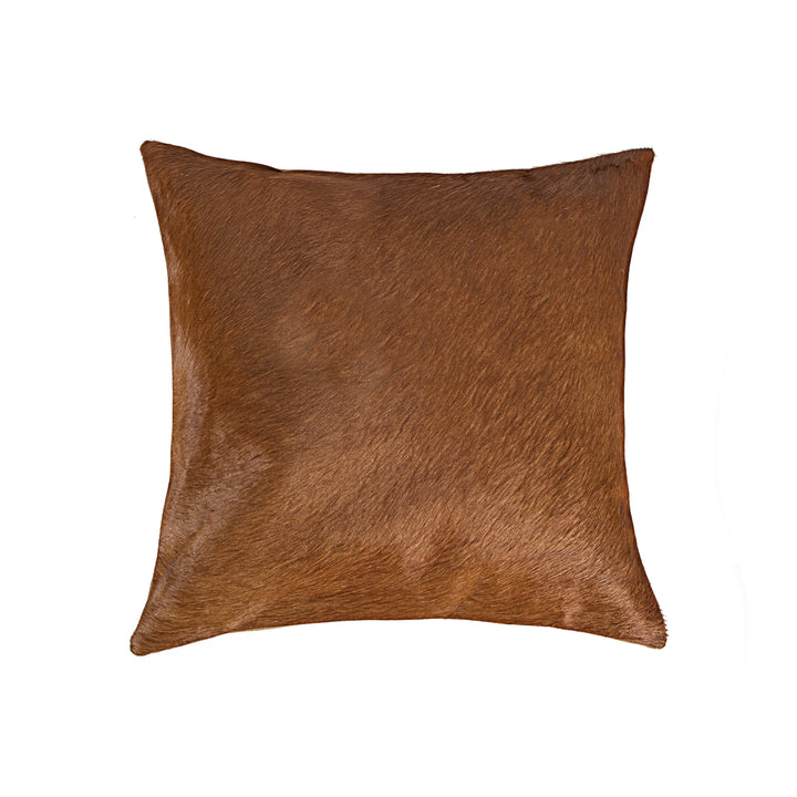 Natural Home Torino Cowhide Pillow 18x18 Black Quatro Decorative Cushion Image 6