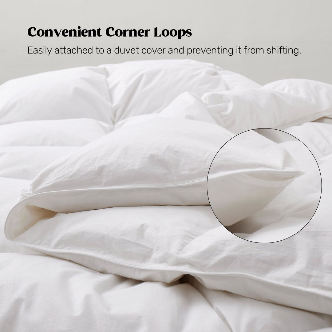 Goose Down Feather Comforter Duvet Insert - All Season Bedding Comforter with Corner Tabs - Fluffy Soft Goose Down Duvet Image 5