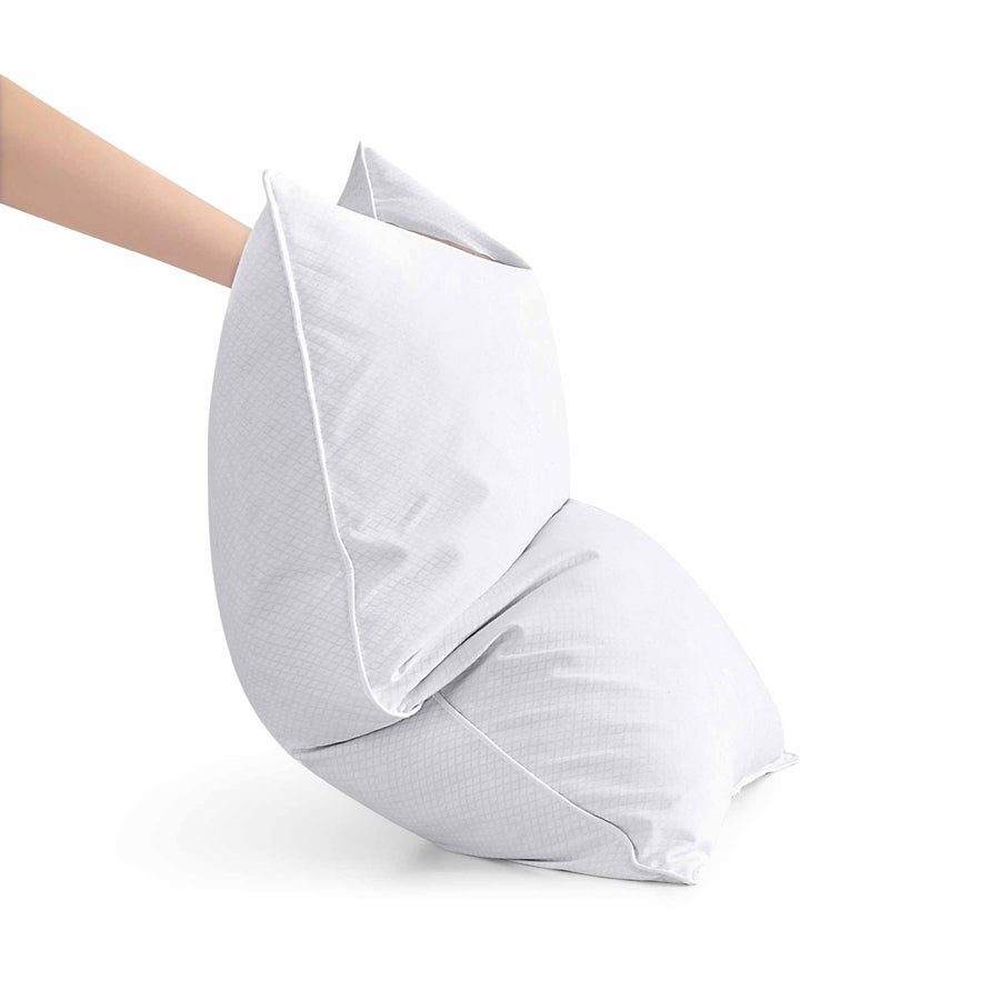 2 Pack Cooling Bed Pillows for Sleeping - Goose Down Feather for SideandBack Sleepers Image 1