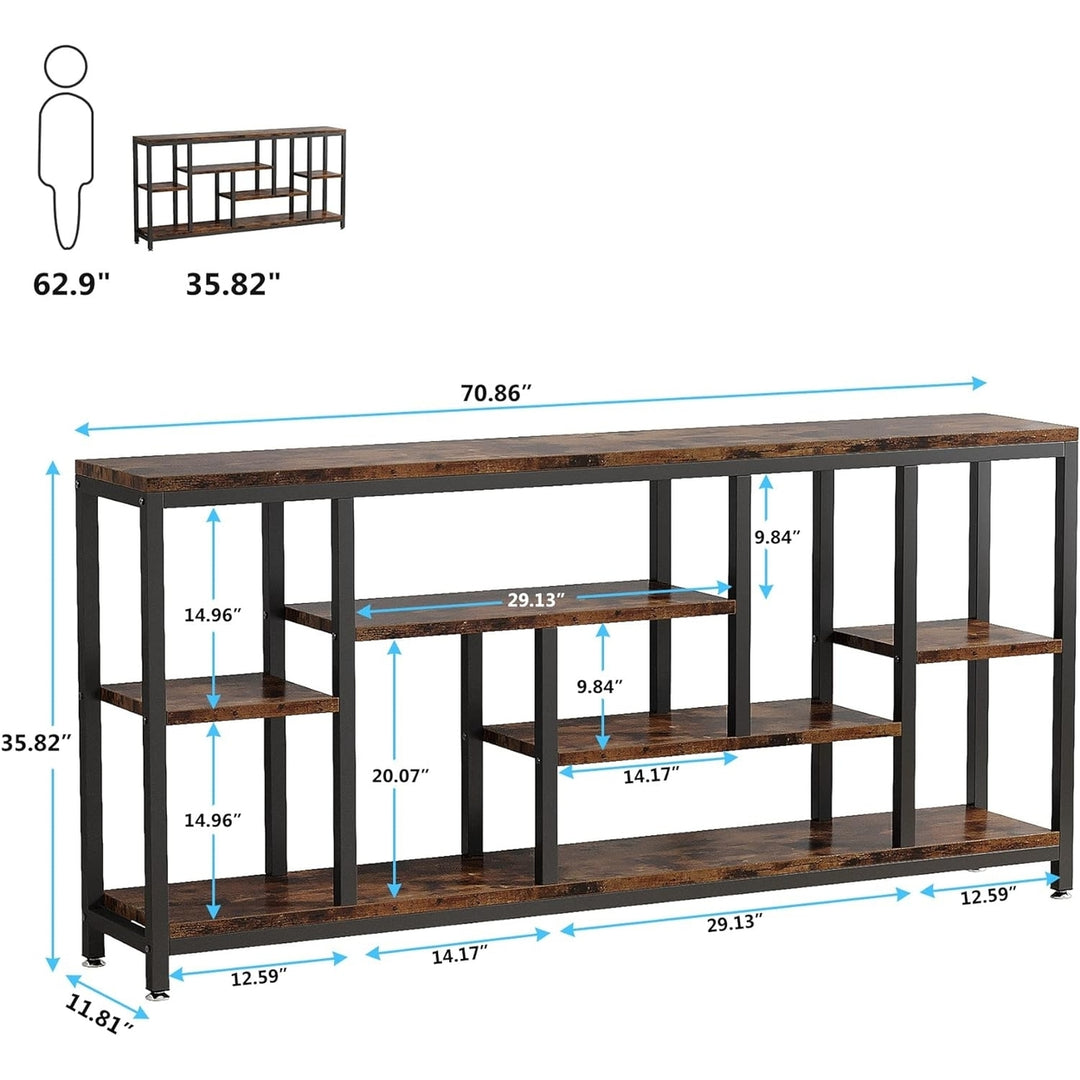 Tribesigns 70.9 inch Console Sofa Table Industrial Style with Storage Shelves Image 6