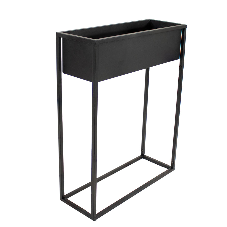 Sunnydaze Modern Simplicity Outdoor Elevated Planter - Black Image 1