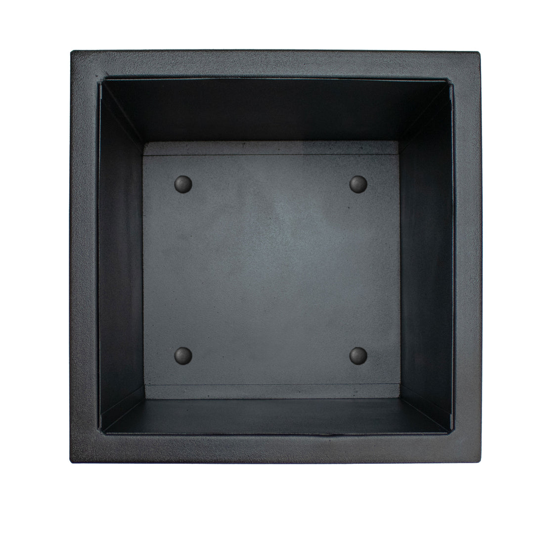 Sunnydaze Modern Simplicity Square Planters - 19.75" H and 27" H - Black Image 7