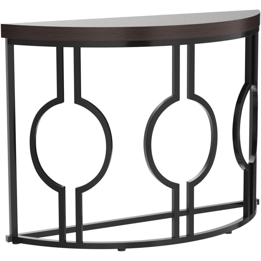 Tribesigns Half Moon Console Table 43 Inch Industrial Entryway Furniture Geometric Base Image 4