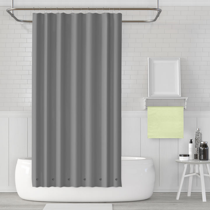 Magnetic Shower Curtain Liner 2-Pack Water Resistant Vinyl 70"x72" White Image 3