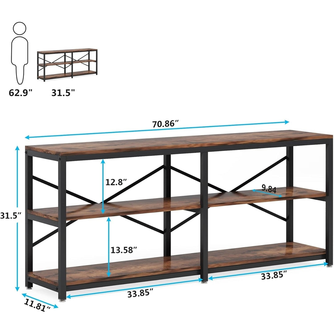 Tribesigns 70.9 Inch Console Table Modern Sofa Table with Storage Shelves Image 3