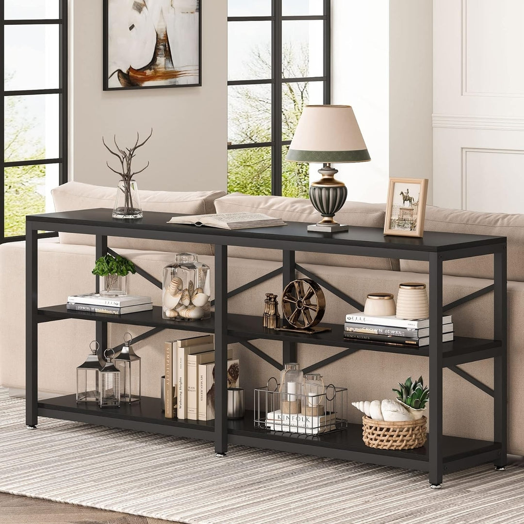 Tribesigns 70.9 Inch Console Table Modern Sofa Table with Storage Shelves Image 4