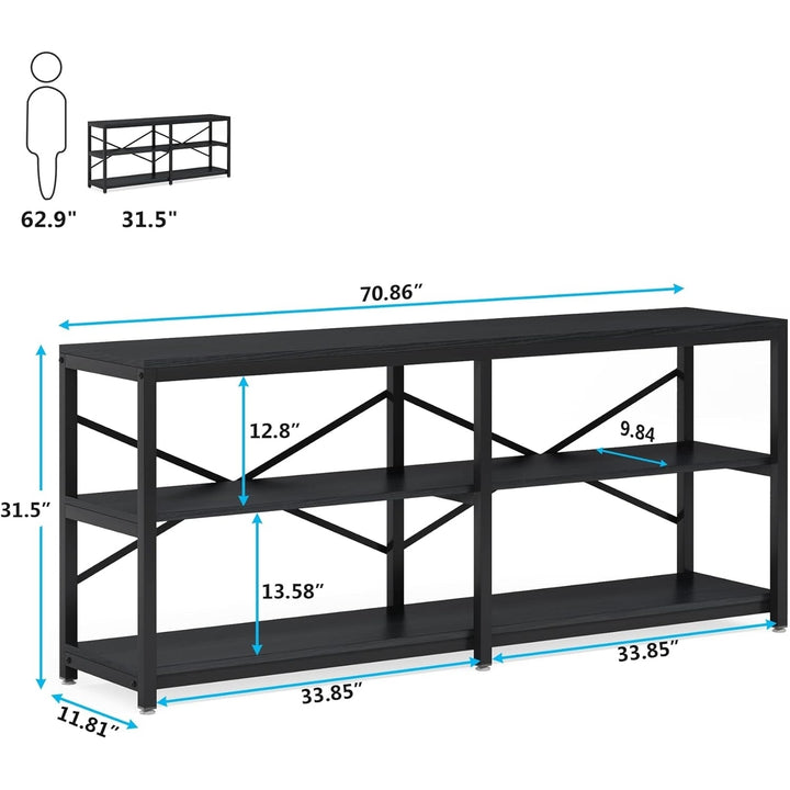 Tribesigns 70.9 Inch Console Table Modern Sofa Table with Storage Shelves Image 6