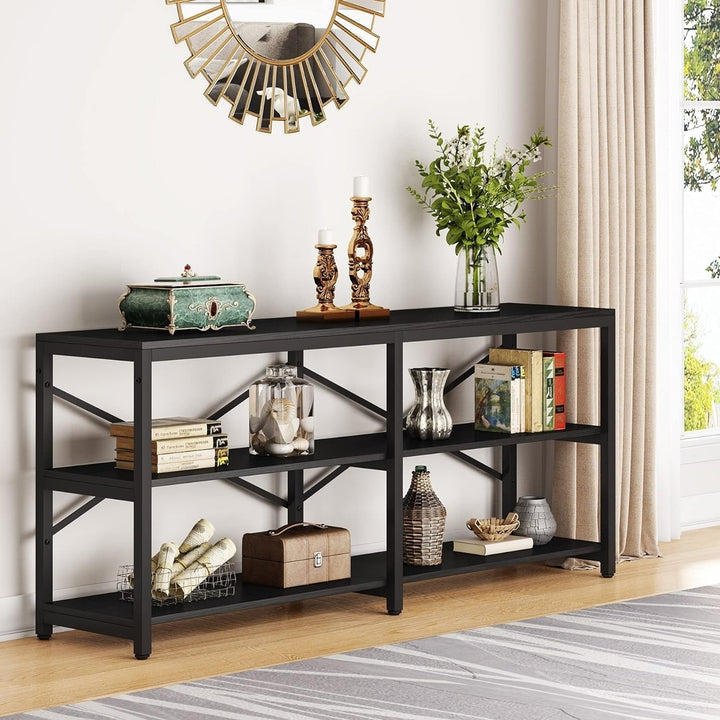 Tribesigns 70.9 Inch Console Table Modern Sofa Table with Storage Shelves Image 5