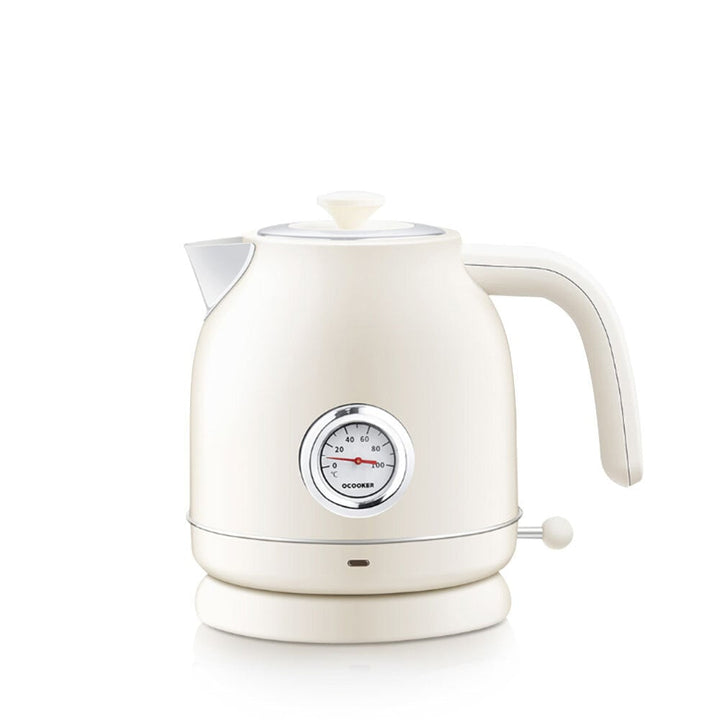 1.7L / 1800W Retro Electric Kettle with Thermometer Display Stainless Steel Water Kettle Image 1