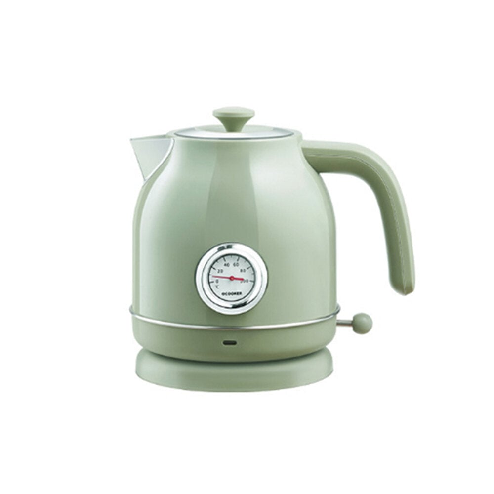 1.7L / 1800W Retro Electric Kettle with Thermometer Display Stainless Steel Water Kettle Image 2