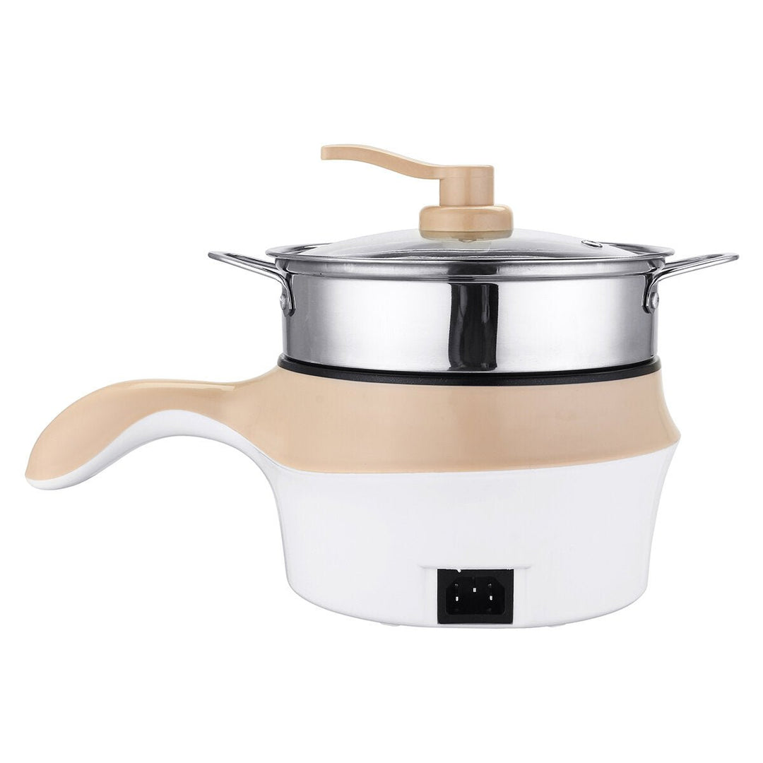 1.8L Double-Layer Stainless Steel Mini Electric Pot Pan Cooker Cooking Fry Stew Image 3