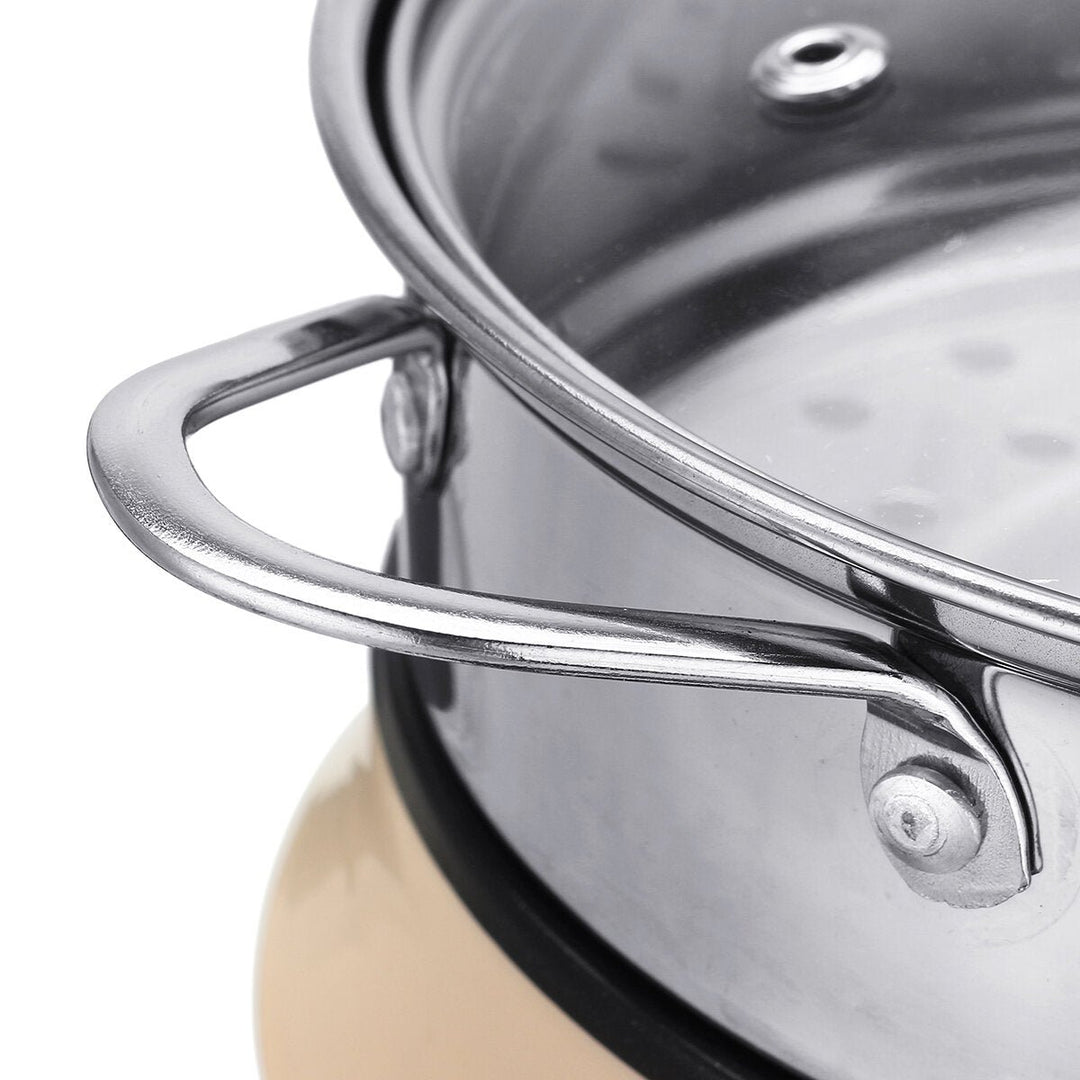 1.8L Double-Layer Stainless Steel Mini Electric Pot Pan Cooker Cooking Fry Stew Image 6