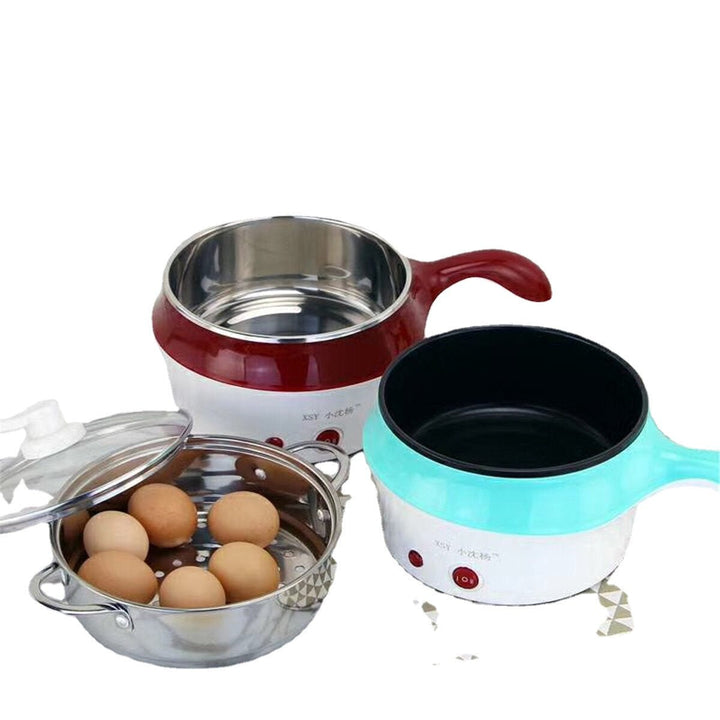 1.8L Double-Layer Stainless Steel Mini Electric Pot Pan Cooker Cooking Fry Stew Image 7