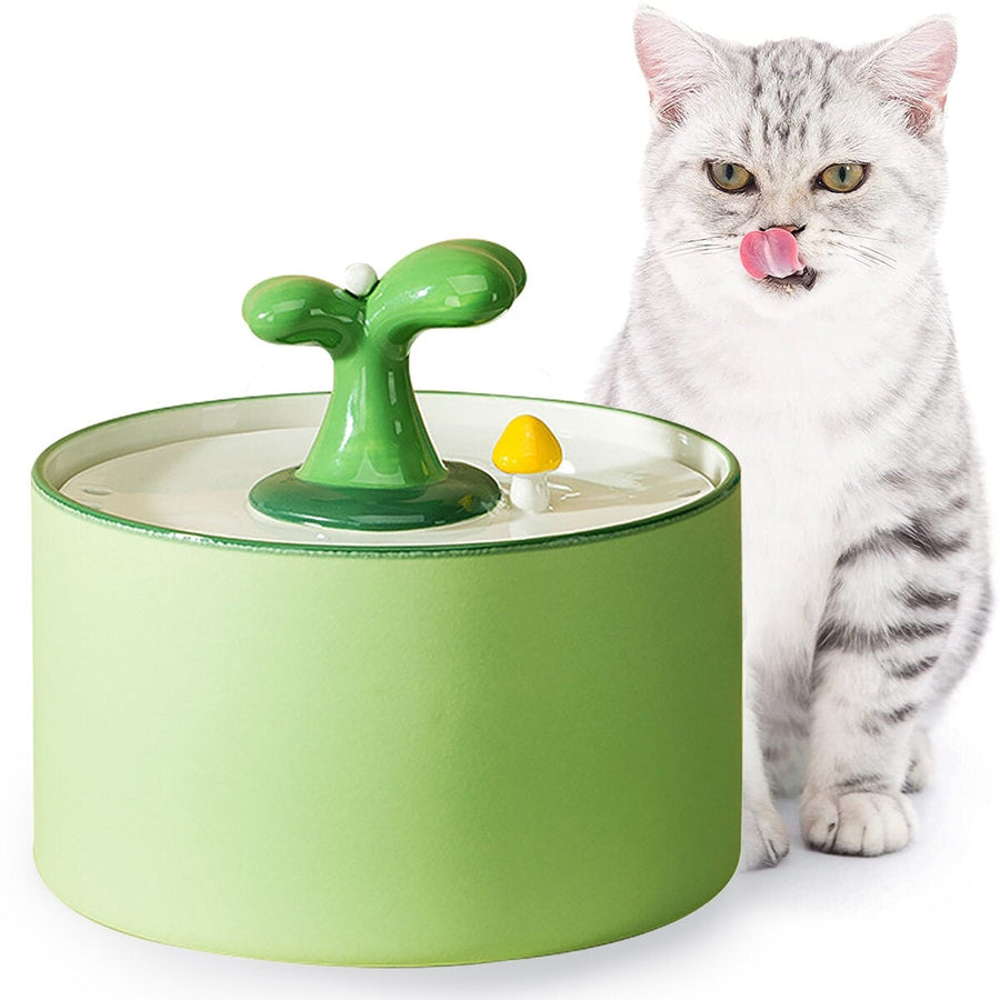 1/1.5L Electric Ceramic Cat Drinking Water Fountain For Cats Dogs Drinking Bowl Autoxic Cat Water Fountain Dispenser Pet Image 1