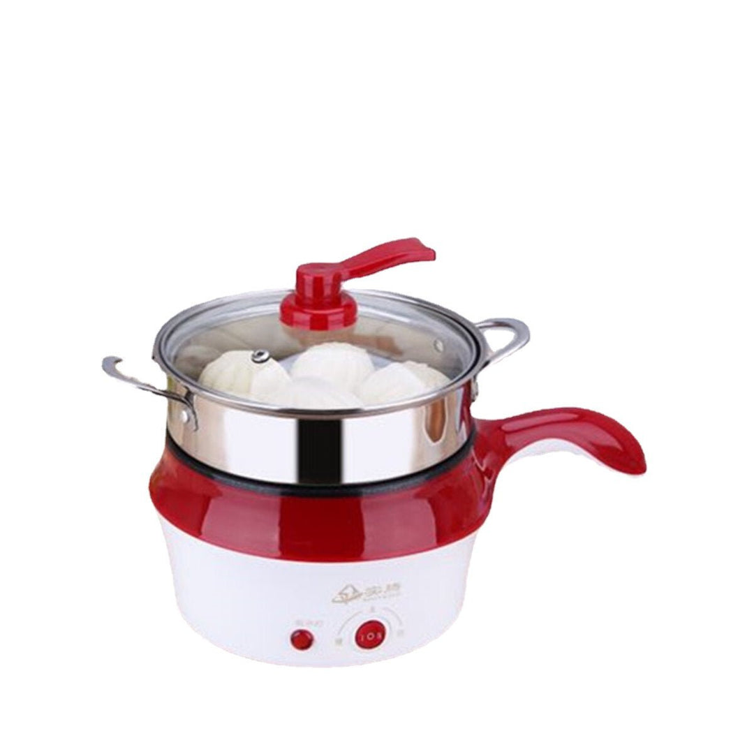 1.8L Double-Layer Stainless Steel Mini Electric Pot Pan Cooker Cooking Fry Stew Image 1