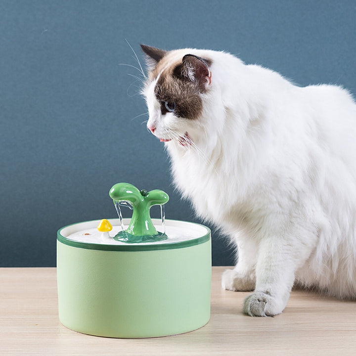 1/1.5L Electric Ceramic Cat Drinking Water Fountain For Cats Dogs Drinking Bowl Autoxic Cat Water Fountain Dispenser Pet Image 3