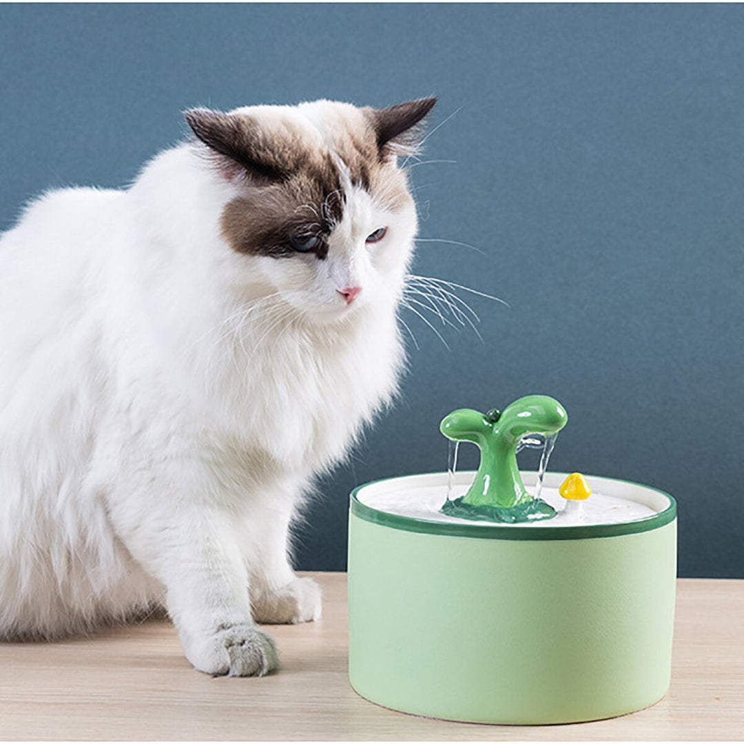 1/1.5L Electric Ceramic Cat Drinking Water Fountain For Cats Dogs Drinking Bowl Autoxic Cat Water Fountain Dispenser Pet Image 4