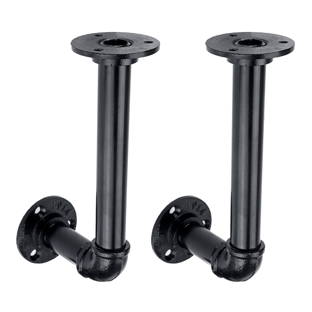 1 Pair of DN20 80/130/170/210mm Steel Pipe Shelf Bracket Holder DIY Pipe Shelf Brackets Image 10