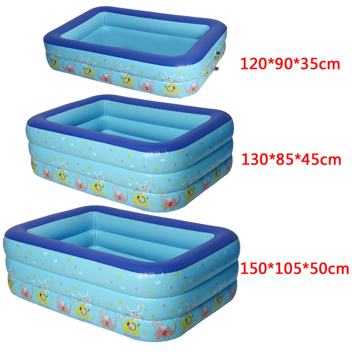 1-4 Persons Inflatable Swimming Pool Outdoor Summer Inflatable Pool Air Pump for Children Adult Image 3