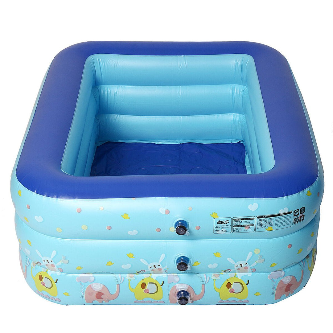 1-4 Persons Inflatable Swimming Pool Outdoor Summer Inflatable Pool Air Pump for Children Adult Image 7