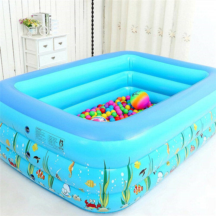 1.2/1.5m Summer Kids Inflatable Swimming Pool Center For Family Outdoor Fun Play Image 2