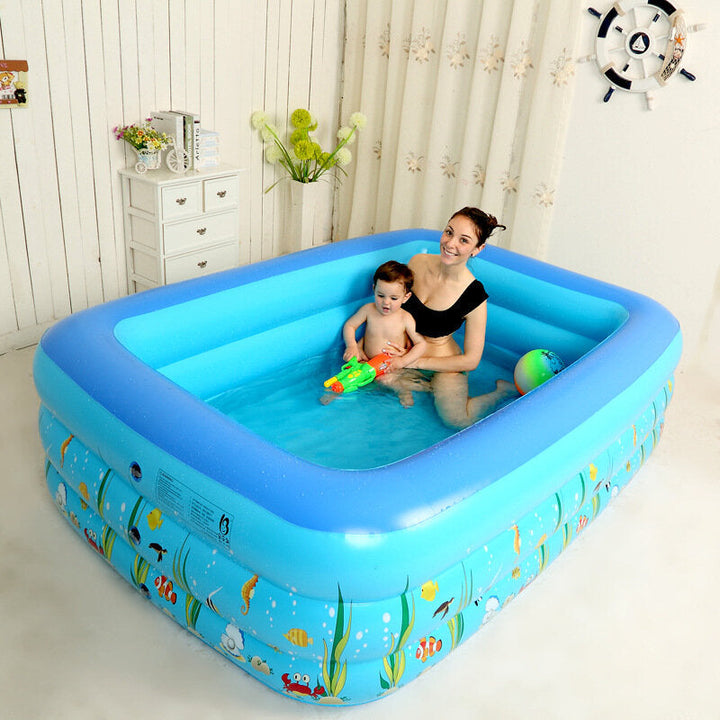 1.2/1.5m Summer Kids Inflatable Swimming Pool Center For Family Outdoor Fun Play Image 3