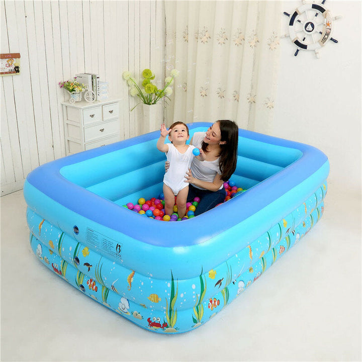 1.2/1.5m Summer Kids Inflatable Swimming Pool Center For Family Outdoor Fun Play Image 6