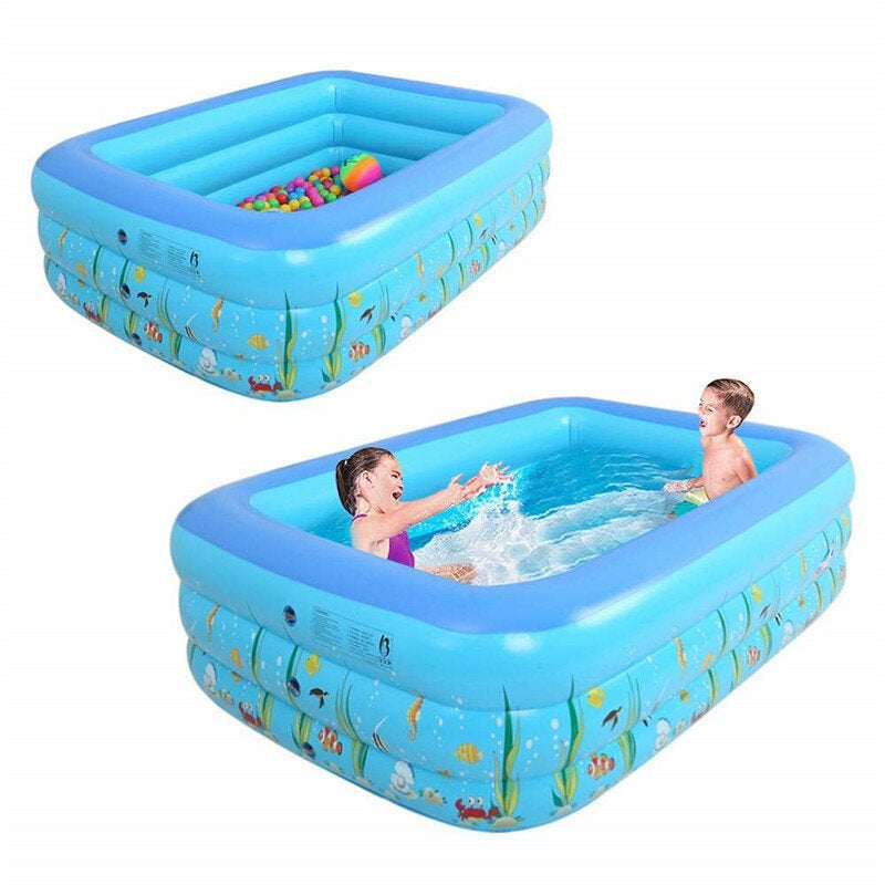 1.2/1.5m Summer Kids Inflatable Swimming Pool Center For Family Outdoor Fun Play Image 9