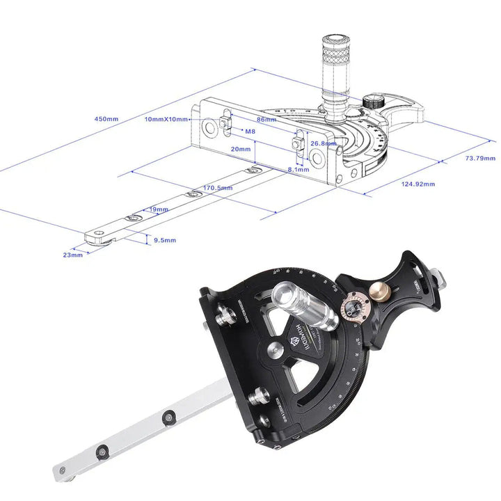 0-70 Degree Miter Gauge with 850mm Extended Fence for Woodworking Table Saw Router Table Precision Angle Setting Image 4