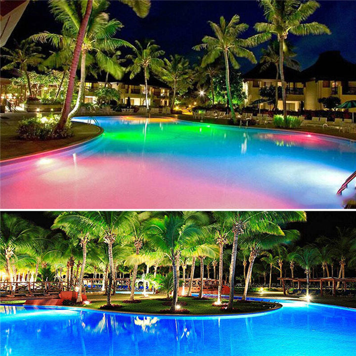 1 pc LED Underwater Swimming Pool Lights RGB Color Changing IP68 Waterproof Lamp With Remote Controller Image 3