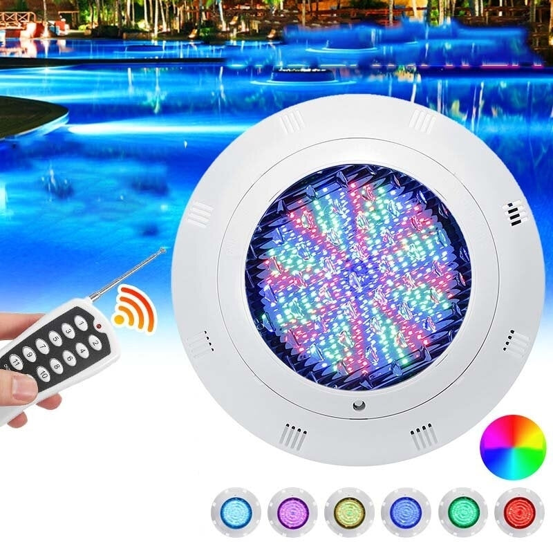 1 pc LED Underwater Swimming Pool Lights RGB Color Changing IP68 Waterproof Lamp With Remote Controller Image 4