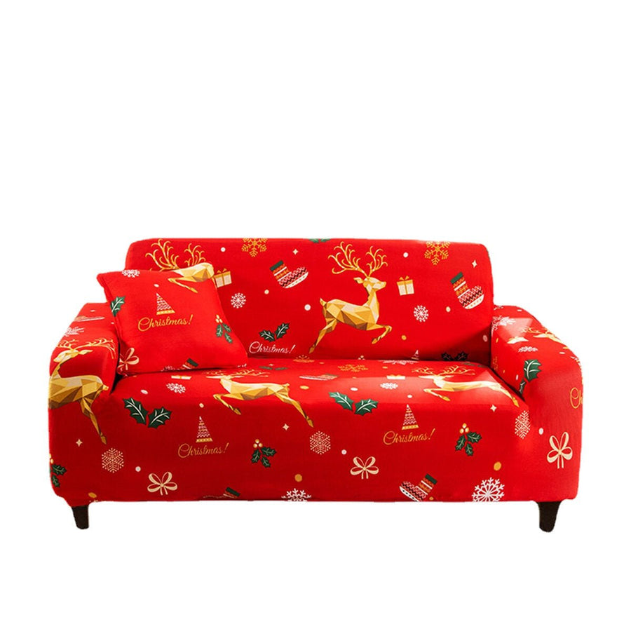 1/2/3/4 Seater Christmas Sofa Cover Elastic Chair Seat Protector Stretch Slipcover Home Office Furniture Accessories Image 1