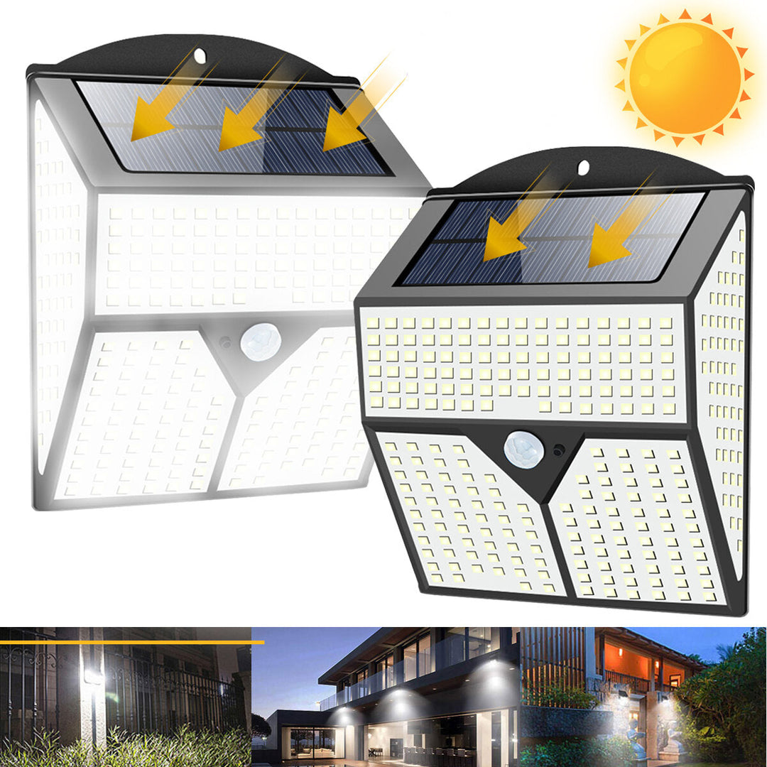 1/2Pcs 436LED Solar Light Infrared Motion Sensor Garden Security Wall Light Image 5