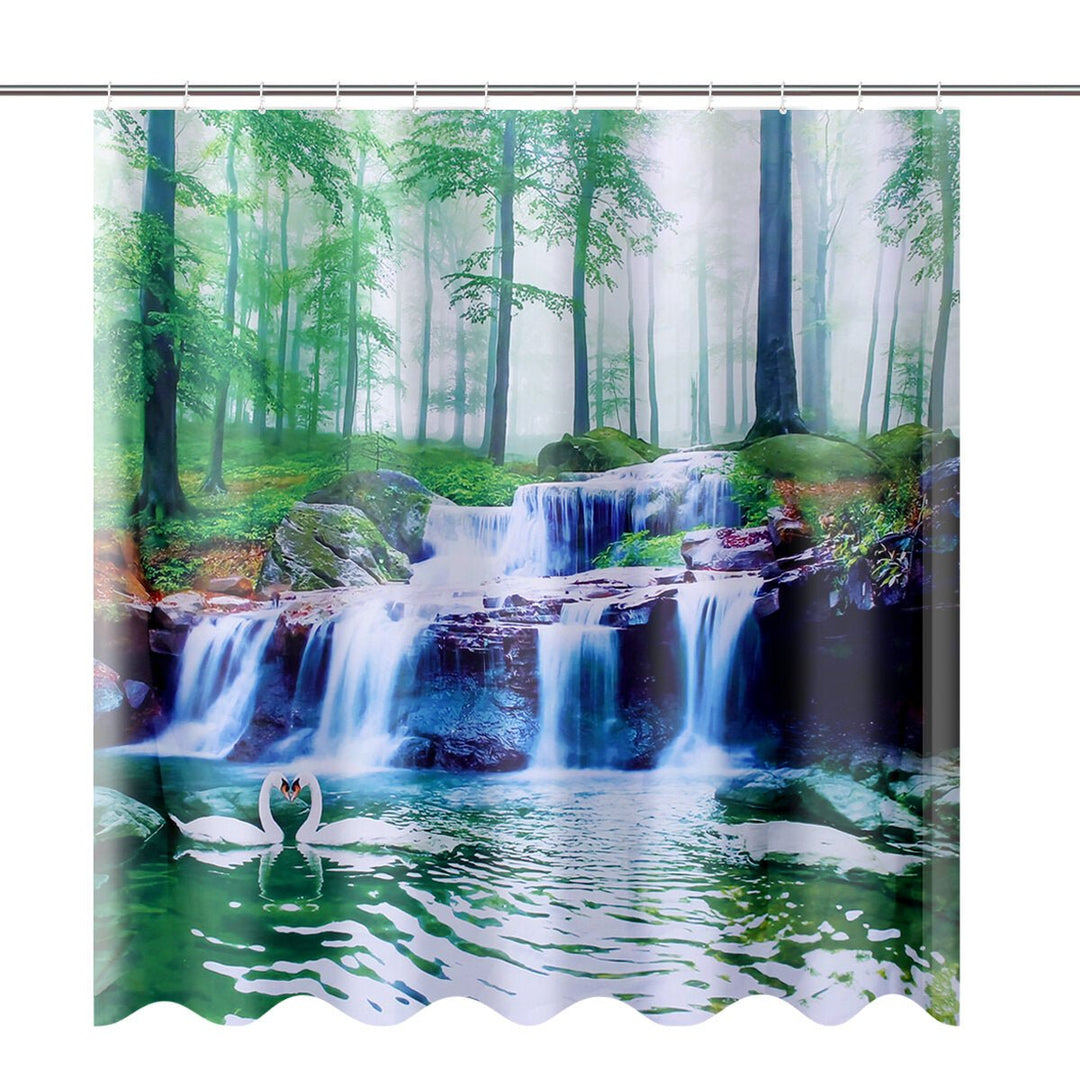 1/3/4Pcs Shower Curtain Bath Mat Toilet Lid Bath Carpet Bath Rugs Carpet Image 1