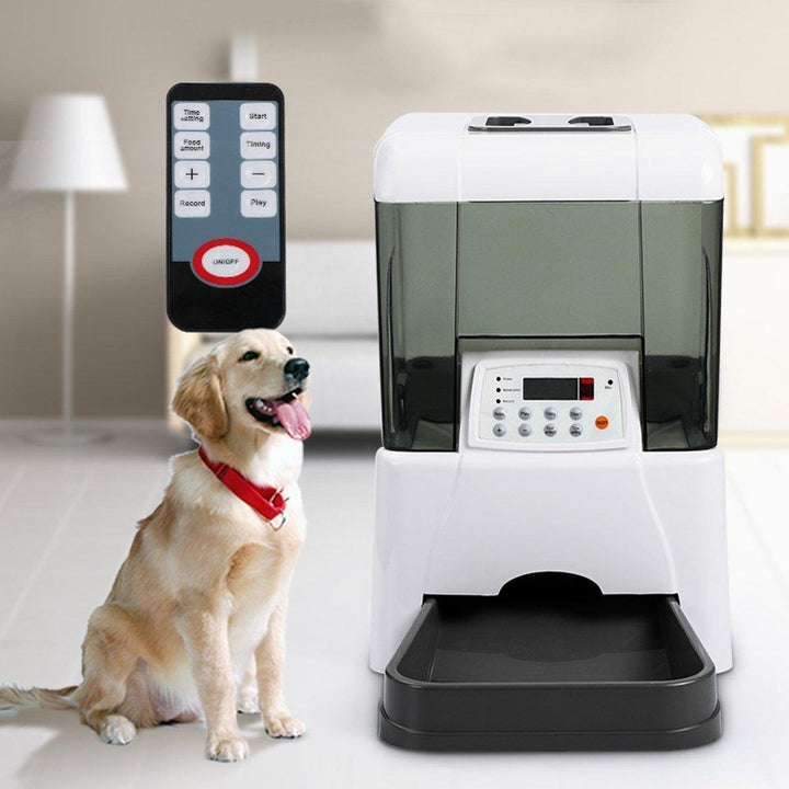 10.65L Autoxic Pet Smart Feeder With Voice Record Pets food Bowl For Big Medium Dog Cat LCD Screen Dispensers Image 2