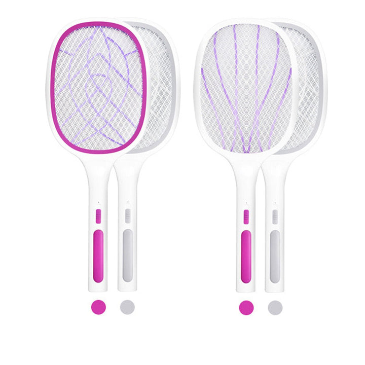 10/6LED Electric Flies Mosquito Swatter 3000V Anti Mosquito Fly Bug Zapper Racket Rechargeable Summer Trap Flies Image 1