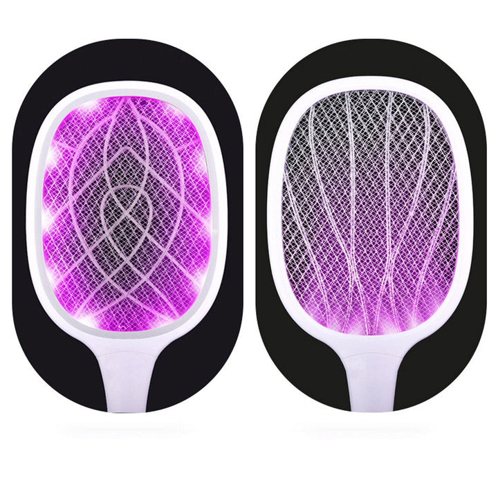 10/6LED Electric Flies Mosquito Swatter 3000V Anti Mosquito Fly Bug Zapper Racket Rechargeable Summer Trap Flies Image 2