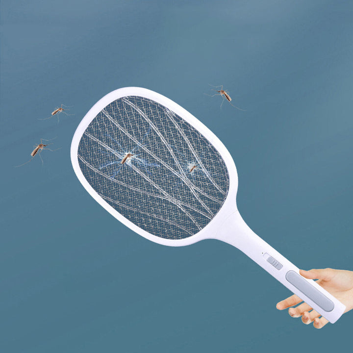 10/6LED Electric Flies Mosquito Swatter 3000V Anti Mosquito Fly Bug Zapper Racket Rechargeable Summer Trap Flies Image 3