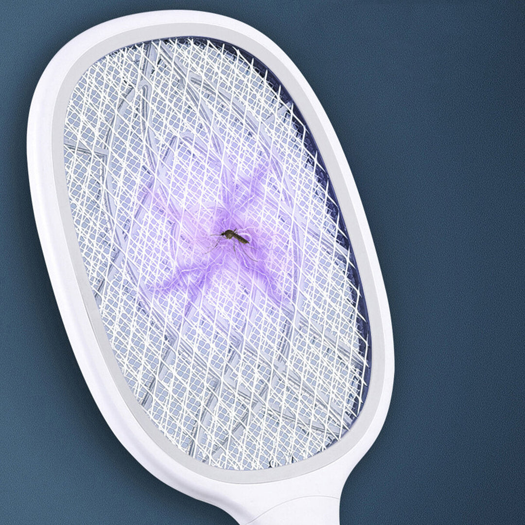 10/6LED Electric Flies Mosquito Swatter 3000V Anti Mosquito Fly Bug Zapper Racket Rechargeable Summer Trap Flies Image 5