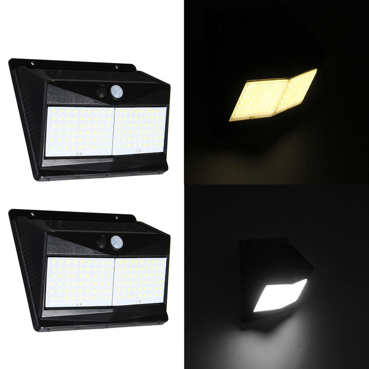 100 LED Solar Motion Sensor Light Outdoor 1000lm Waterproof Security Wall Night Light Image 1