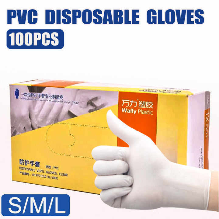 100Pcs Disposable PVU BBQ Gloves Waterproof Safety Tableware Gloves Image 2