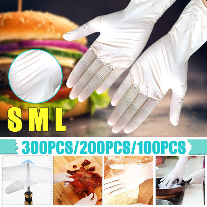 100Pcs Disposable PVU BBQ Gloves Waterproof Safety Tableware Gloves Image 4