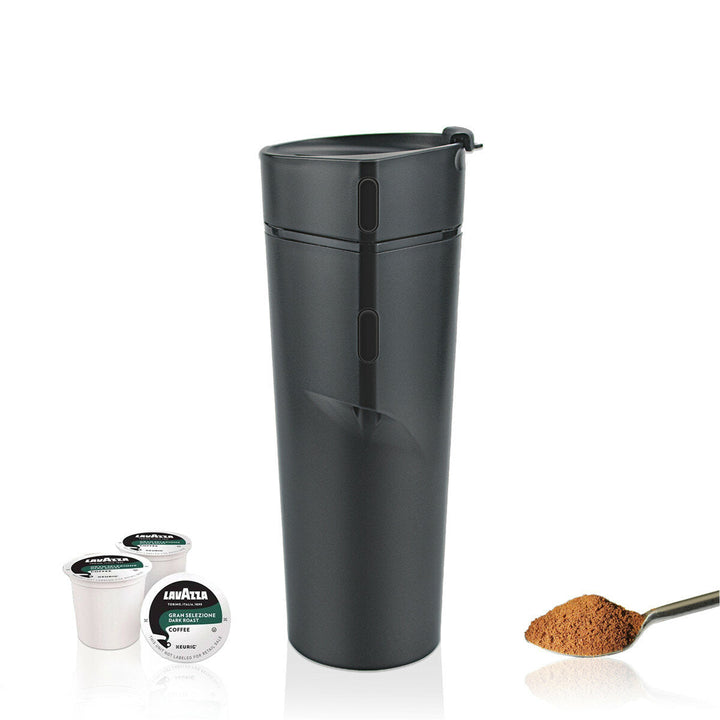 100W 8 OZ Car Coffee Maker Cup Machine Portable Handheld Espresso Capsule Bottle For Camping Travel Image 1