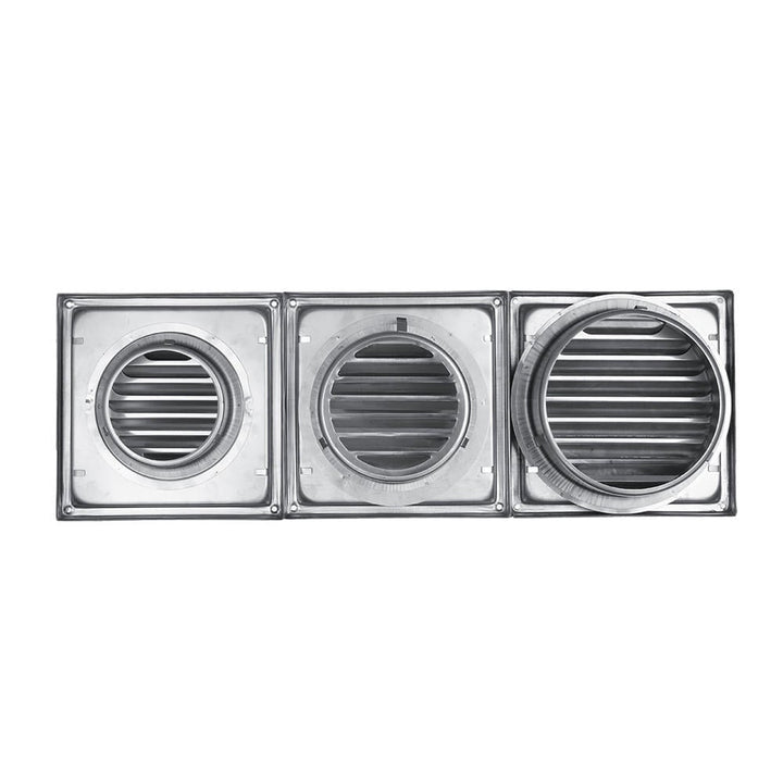 100/125/150mm Stainless Steel Square Wall Air Vent Ducting Grille Cover Image 3