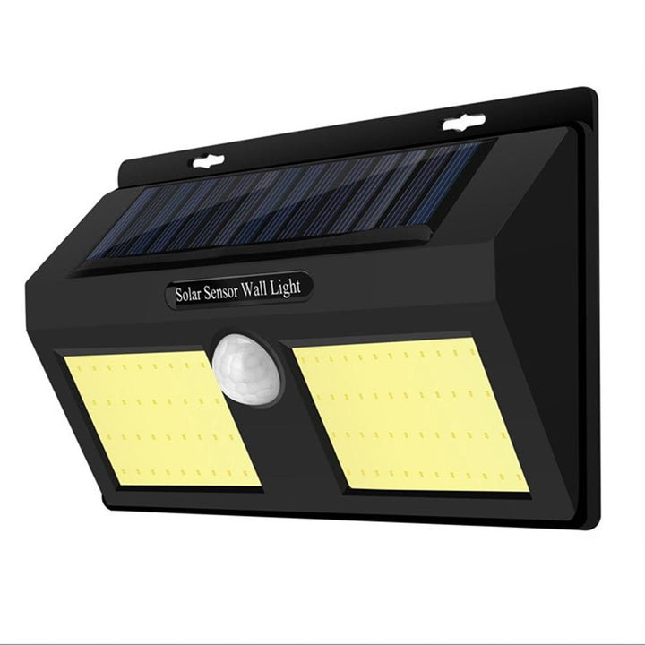 100 COB LED Solar Power Wall Light PIR Motion Sensor Garden Security Outdoor Yard Image 2