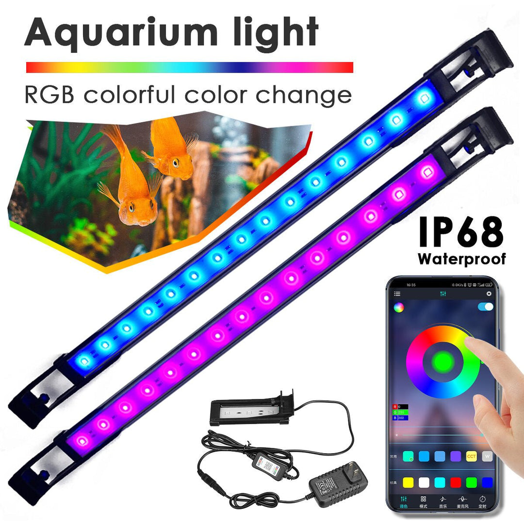 10w 12cm Fish Aquarium Tank Underwater Submersible Change APP Control Colorful LED Light Image 1